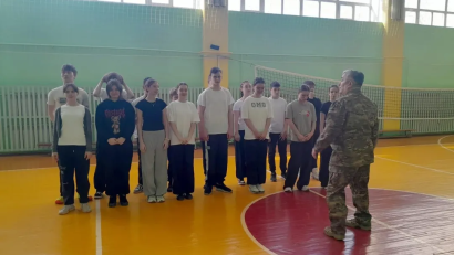 20.02.2026 года в школе была проведена военно-спортивная игра (Жас сарбаз) между учащимися 8 классов